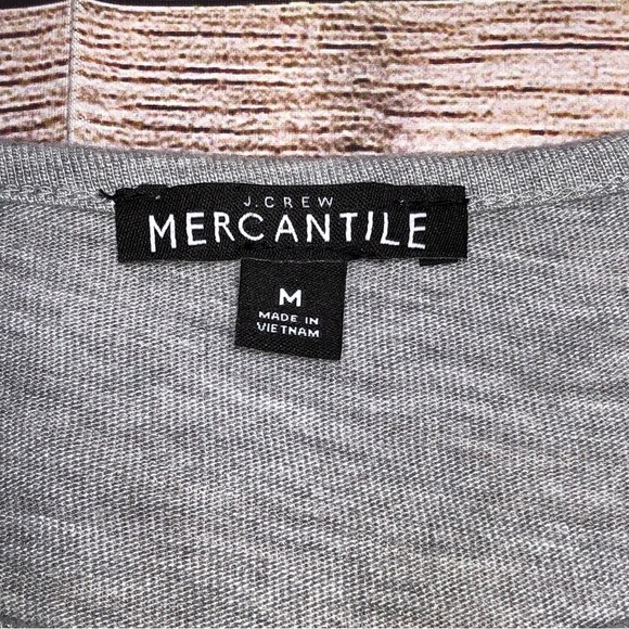 J Crew Mercantile Gray and White Twofer Sweater Size M - Picture 2 of 9